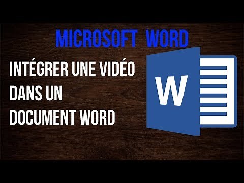 Intégrer une vidéo dans un document Word