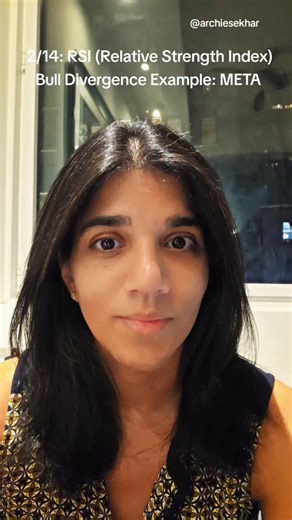 NotFinancialAdviceArchie on Instagram: "2/14: RSI (Relative Strength Index) Bull Divergence Example: META. Nov 20 and Jan 20 low prices and RSI values. #meta #investing #RSI #finance #money"