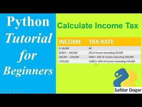 How to Calculate Income Tax using Python | Income Tax Calculator using Python | Python Tutorial