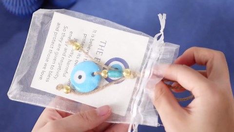Skylety 12 Set Evil Eye Charm Keychain Greece Glass Car Hanging Evil Eye Pendant Luck Turkish Amulet Gifts for Wedding(Classic Color)