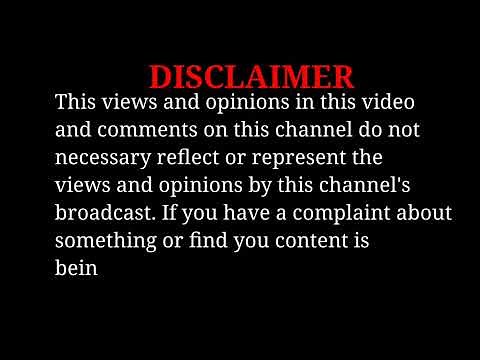 Disclaimer for YouTube video