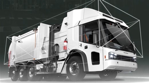 New EV garbage trucks feature futuristic AI-arms to pick up trash cans