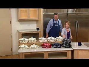 Temp-tations Old World or Floral Lace8-pc Oval Enamel Cookware Set on QVC