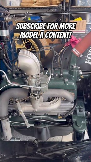 Model A Ford Burtz Engine installed and running! #modelaford #enginebuilding #hotrod #vintagecars