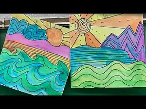 4th + 5th Grade Line Landscapes - Lesson 2