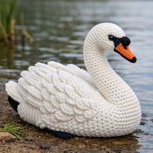 Realistic Swan Pattern | Detailed Amigurumi Crochet Bird Multi-lingual Tutorial | 3D Textured Wings | Elegant Nursery Decor PDF Download - Etsy