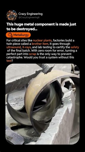 Destroying Perfect Metal Parts for Safety