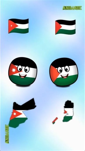 Similar Flags 🇲🇦🇻🇳🇯🇴🇵🇸 #countryballs #edit