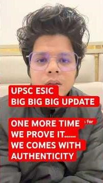 UPSC ESIC UPDATE 2026 #nurseladderprep #nursingofficeronline #nursingofficer #motivation