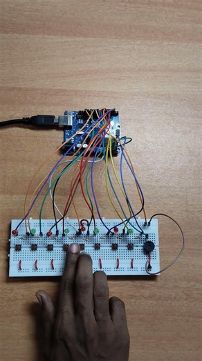 Mini Piano using Arduino #aurdino #piano
