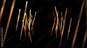 two vertical lines golden shapes geometry alpha transparent loop background