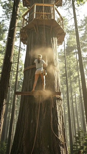 A Pack of Wolves Found My Hidden Treehouse… I Stayed Silent All Night 🐺🌲#Treehouse#ForestSurvival