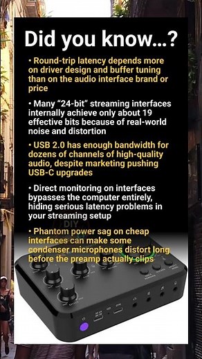 Streaming audio interface truths on latency, USB myths and converter performance