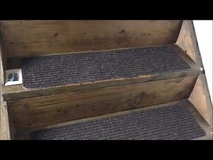 OldGuyDIY Carpet Stair Tread Install Technique 3 Staples Per & Cardboard Spacer to Center On Stairs