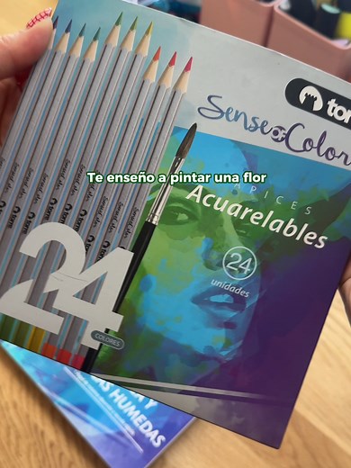 Cómo dibujar una flor sencilla con lápices acuarelables
