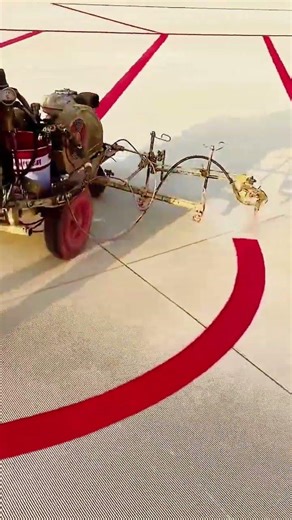 Satisfying Road Marking Machine in Action! #shorts