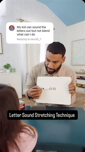 Spencer Russell on Instagram: "Kids need more help with this stage than we think. Try stretching the sounds WITH your child so they can follow your voice. And blending IS a tough skill to teach but you don’t have to do it alone! I have techniques like this, video tutorials, word lists and more in my Blending Words online course! You’ve got this parents! 💪🏽"