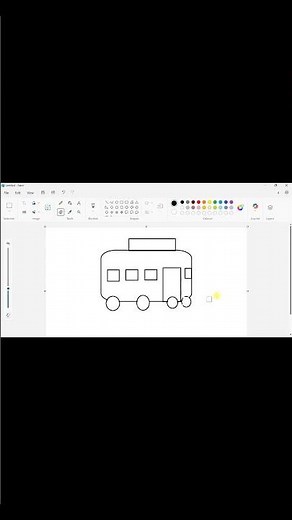 Colorful School Bus for Kids | Learn Colors with Joy & Fun | MS Paint Drawing for Children