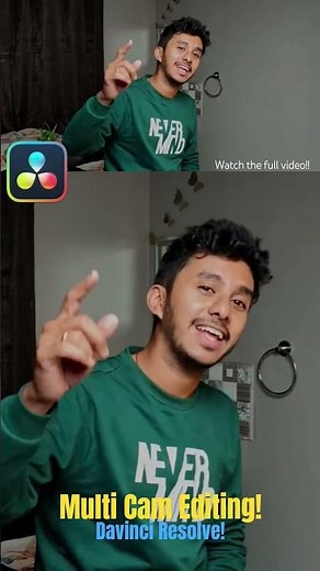 Multi Cam Editing! Learn Davinci Resolve in Tamil 🤩 #davinciresolve