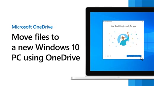 Move files to a new Windows PC using OneDrive