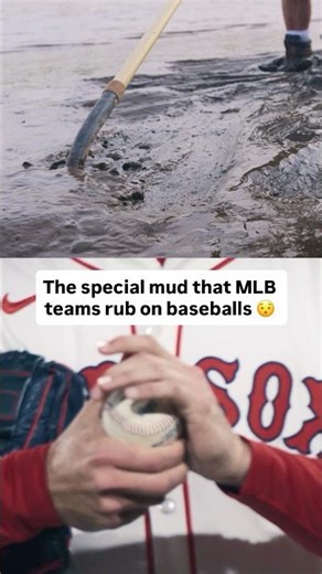 MLB teams rub a special mud on baseballs before games 😯 #mlb #baseball #sports