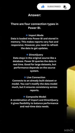 Power Bl Connection modes/types📊💡📙 #powerbi