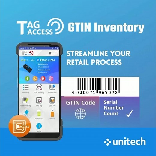 【Unitech Software Solution】TagAccess GTIN Inventory