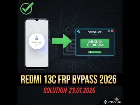 Redmi 13C (2305) FRP Bypass 2026 - One Click Solution by UnlockTool #Redmi13C #XiaomiFRP #FRPBypass6