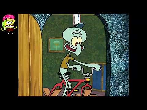 Squidward Riding his Bike to Krusty Krab for 10 Hours in 60fps