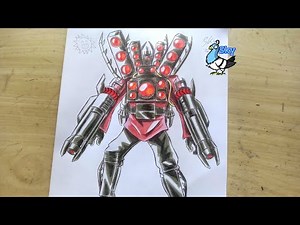 How to Draw Titan Speakerman "UPGRADE" STEP BY STEP --- Skibidi Toilet
