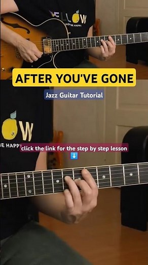 AFTER YOU'VE GONE Jazz Guitar Tutorial Chord Melody #shorts