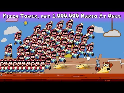 Perman: Pizza Tower, but 1.000.000 Marios At Once