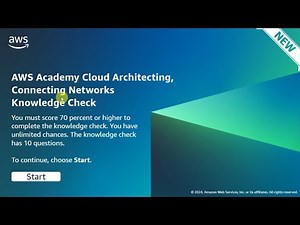 Module 8 Knowledge Check Answers || Connecting Networks || AWS CLOUD ARCHITECTING || New & Updated
