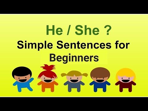 Where to use He / She ? | Simple sentences for Kindergarten & Grade 1