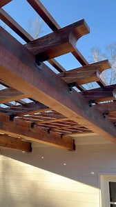 6.9K views · 157 reactions | Pergola framing time!! Back at the pool house to build this beautiful rough sawn cedar pergola. #gotitcoach #pergola #roughsawn #poolhouse #cedar #simpson #simpsonaccents #anchor #custom #customhomes #customhomebuilder #framing #woodworking #timber | wkdconstllc | Facebook