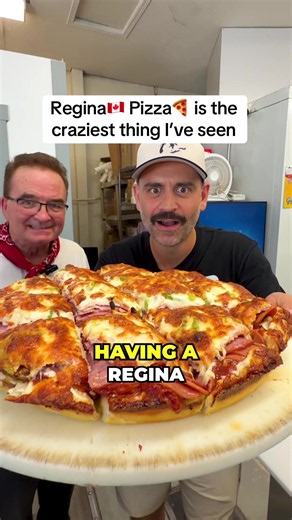 Regina pizza review: Tumblers Pizza tall meat cake slice