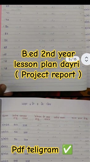 b.ed 2nd year internship dayri/ b.ed project report dayri / b.ed lesson plan dayri pdf #shorts
