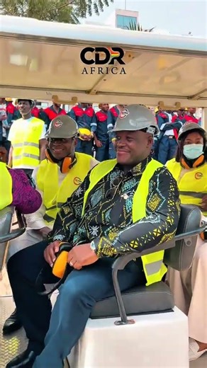 H.E John Mahama inspects the newly commissioned B5 Plus Ltd. Steel ball and Section Mill (SMS)