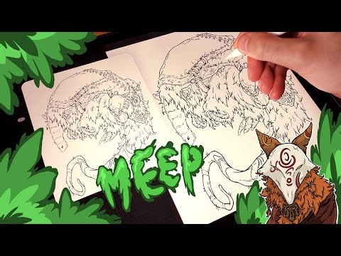 I turned our plushie Meep into a FANTASY character! | Procreate Digital Drawing | Character Design