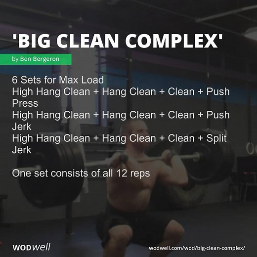 "Big Clean Complex" Workout, CrossFit New England Benchmark WOD | WODwell