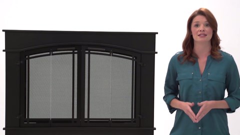 Pleasant Hearth Fillmore Medium Glass Fireplace Doors FL-5801