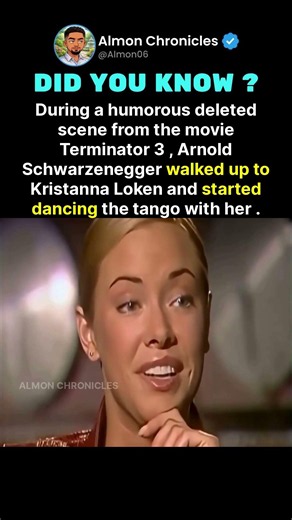 During a humorous deleted scene from the movie Terminator 3, Arnold Schwarzenegg...
