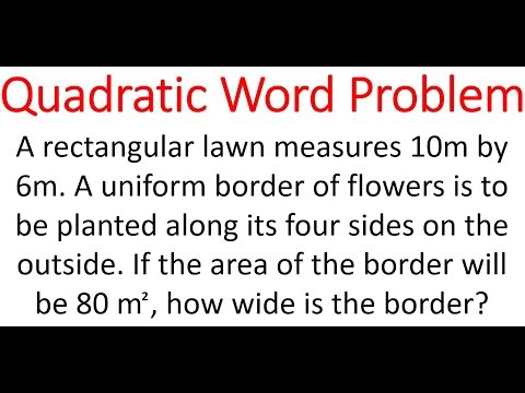 Width Of Border That Surrounds Rectangular Lawn