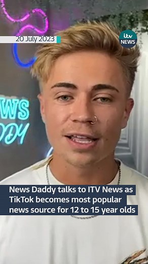 @dylan.page talks to ITV News as TikTok becomes most popular news source for 12 to 15-year-olds #itvnews #newsdaddy #dylanpage