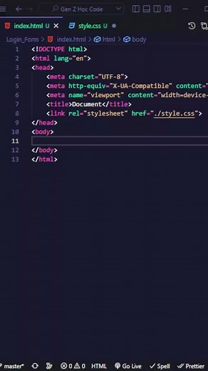 25K views · 673 reactions | Tạo Login Bằng HTML & CSS Nguồn : genzhoccode | Sinh Viên IT | Facebook