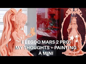 Elegoo Mars Pro 2 3d Printer Review + Painting a Mini for the First Time •JackyOhhh