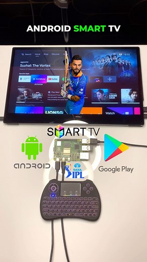 Stupid Techy on Instagram: "Android Smart TV using Raspberry Pi 5 and CrowVi Raspberry Pi Touch Display #reels #shorts #gadgets #tech"