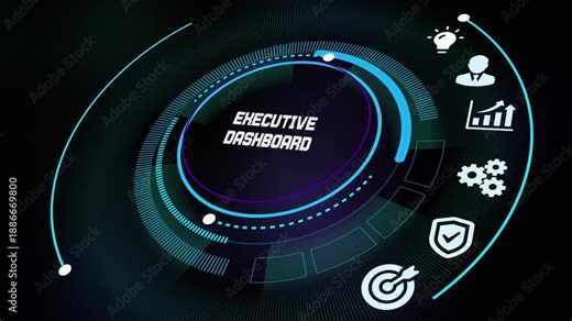 Executive dashboard interface for leadership decision making, enterprise analytics and high level performance overview.