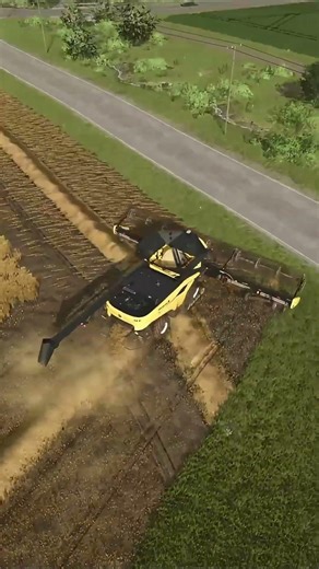 Satisfying Oat Harvest 🌾 Farming Simulator 25 #fs25 #farming #shorts