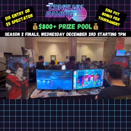 🔥 GameNights Season 2 Finals are here and this is the one you don’t want to miss! 🔥 💰 Over 800 dollars in pot bonuses 💰 150 dollars guaranteed per tournament This Wednesday, December 3rd, we’re taking over the Mary Pickford Theatre from 7PM to 12AM. Bring your friends, call out your rivals, and get ready because Season 2 ends with a bang and there is real cash on the line. 😎 Grand Finals will be shown inside the theater on the big screen 🔥 Free Youth Smash Ultimate Tournament This week’s l